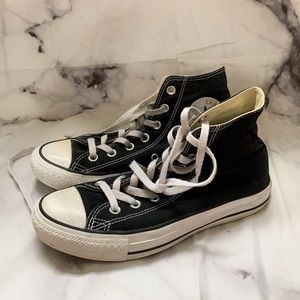 CONVERSE BLACK HIGH TOP SNEAKERS